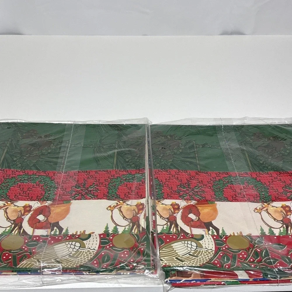 Vintage Christmas Gift Wrap Paper Artfaire New Sealed 3 Packs 300sq Feet Holiday